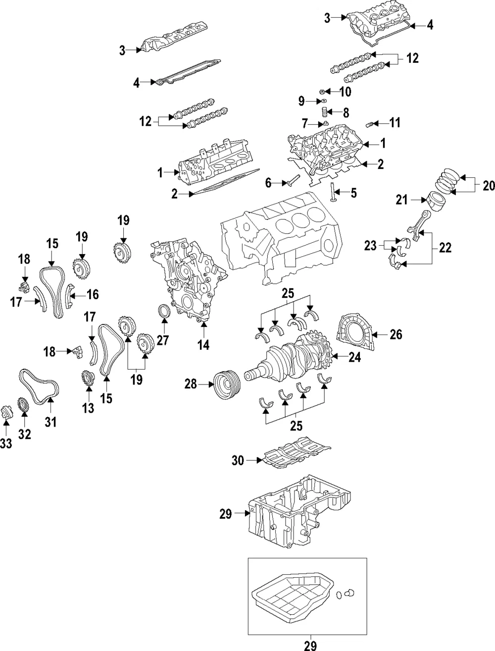 Piston - Passenger Side (RH) - Kia (23041-3LTF0)