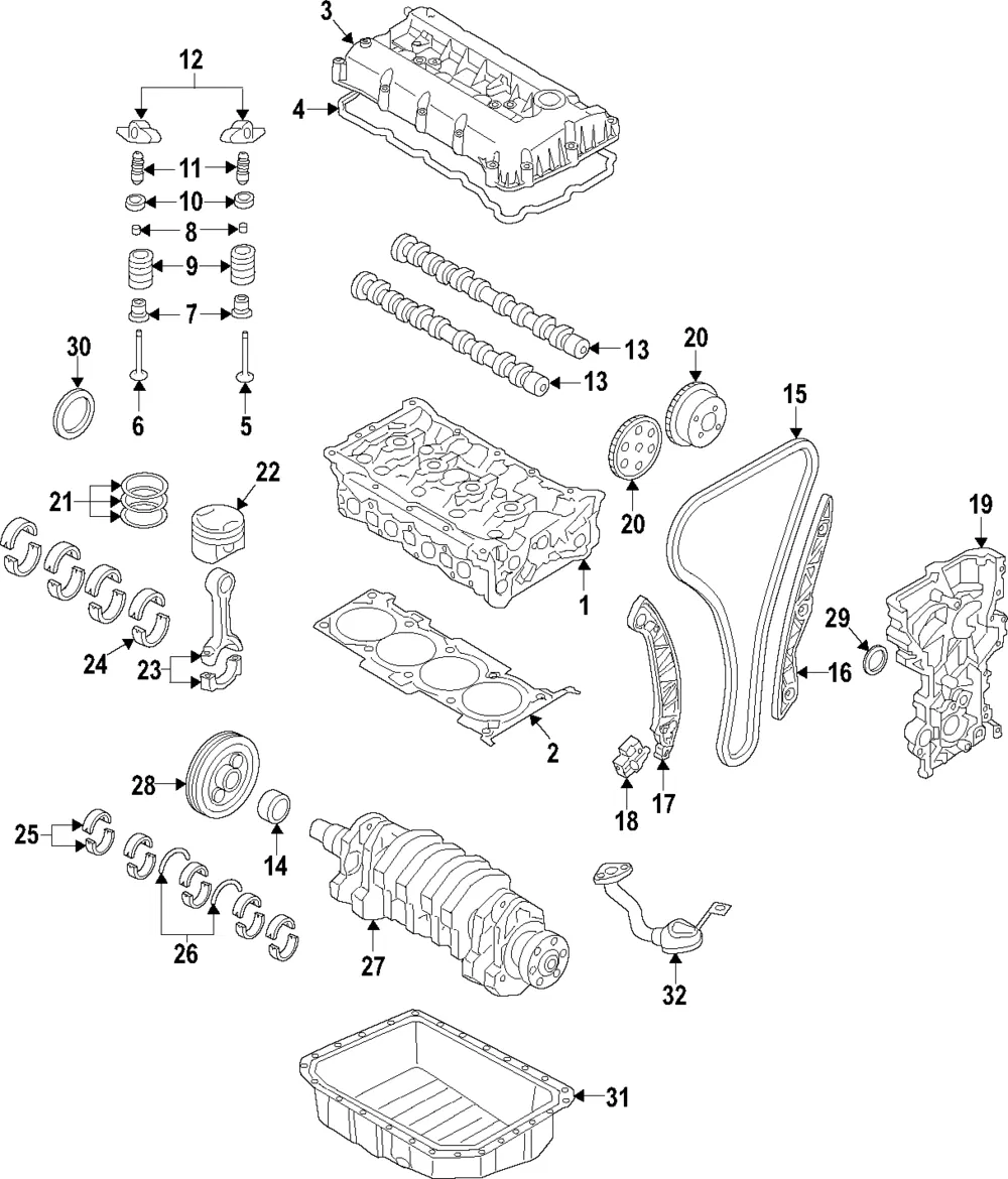 Crankshaft - Kia (23110-03HB0)