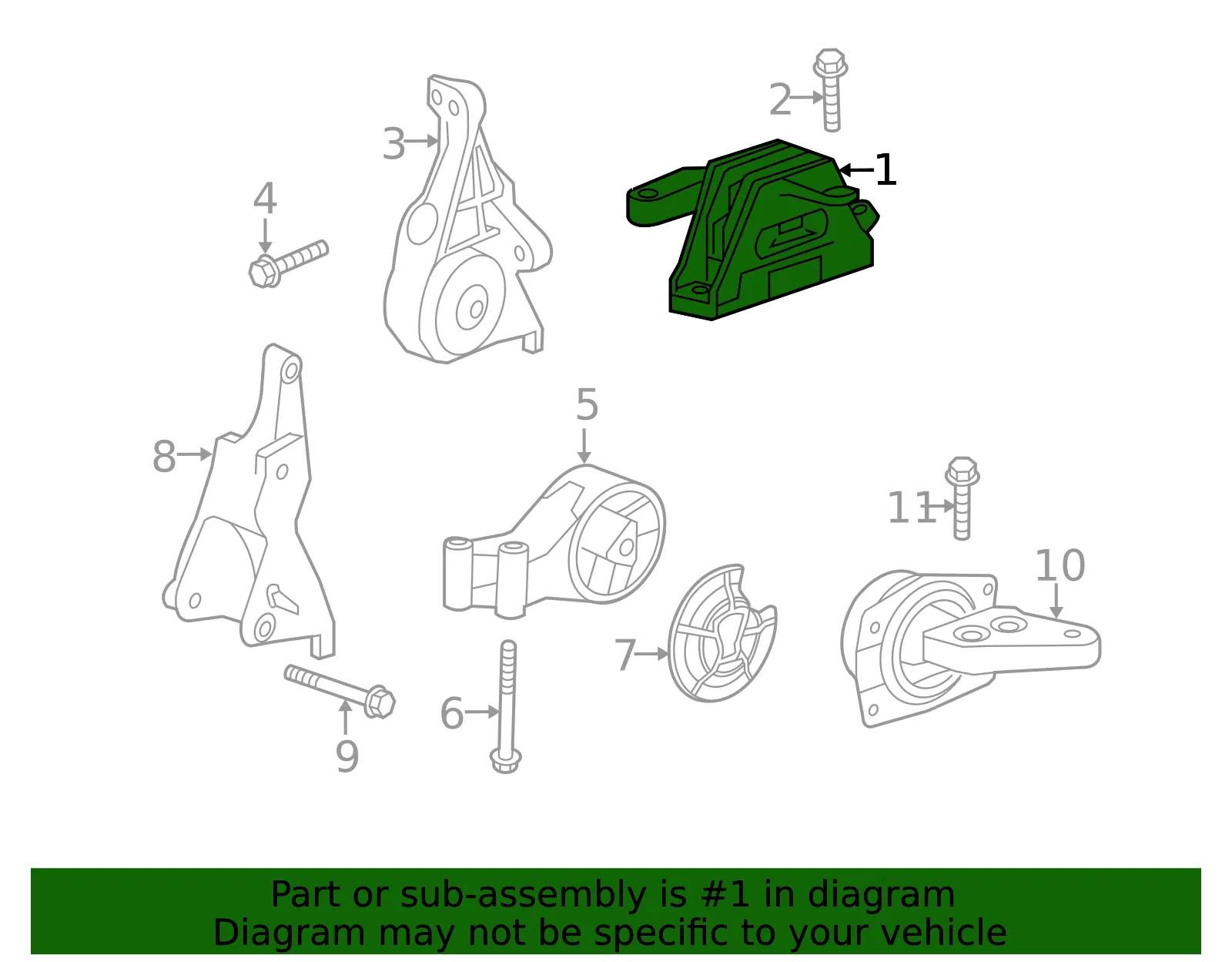 Engine Mount - ACDelco (23144105) - view 4
