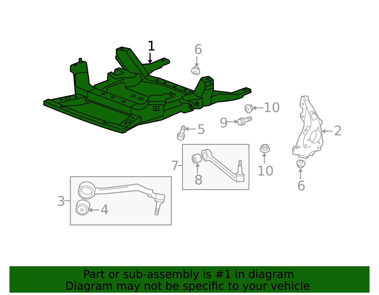 Engine Cradle - GM (23200940) - view 2