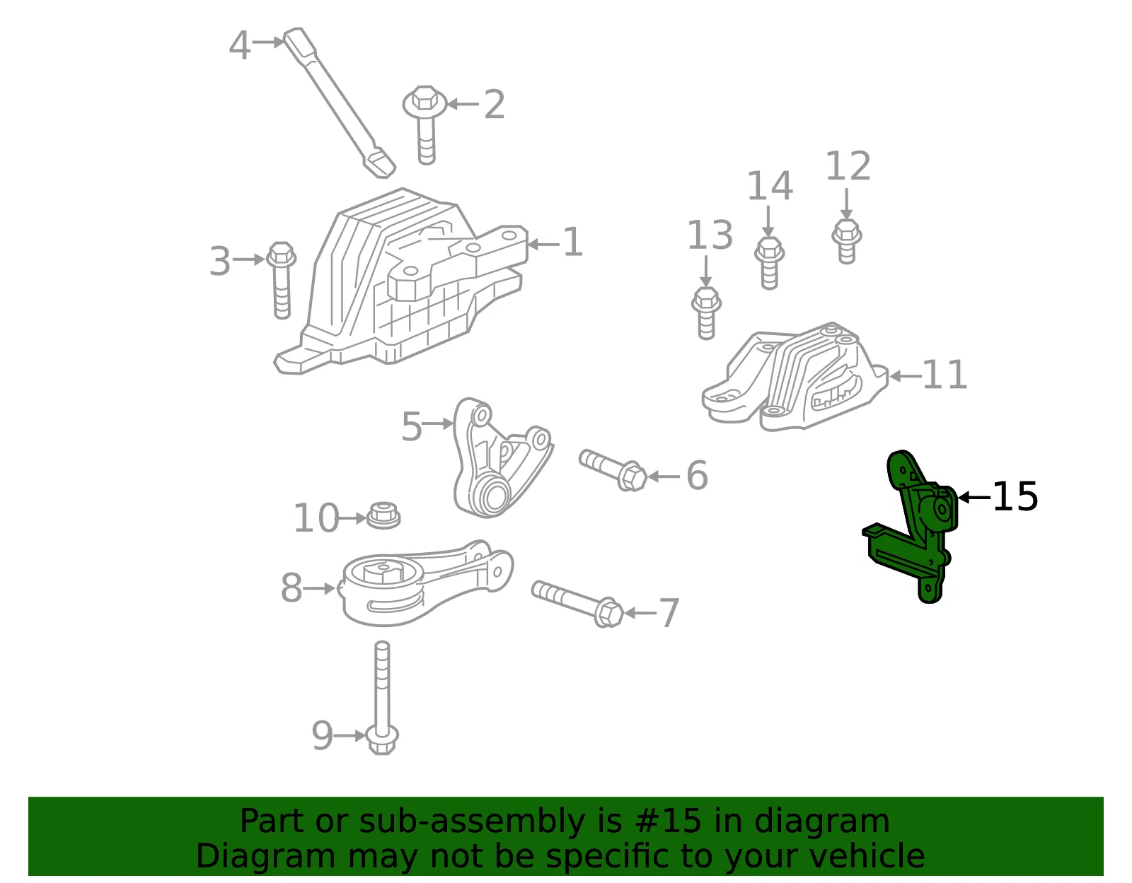 Automatic Transmission Support - GM (23212433) - view 3