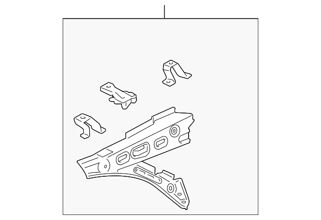Driver Side Front Engine Compartment Outer Rail - GM (23216151)
