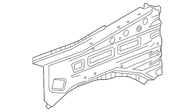 Driver Side Front Engine Compartment Upper Rail - GM (23229849) - view 4