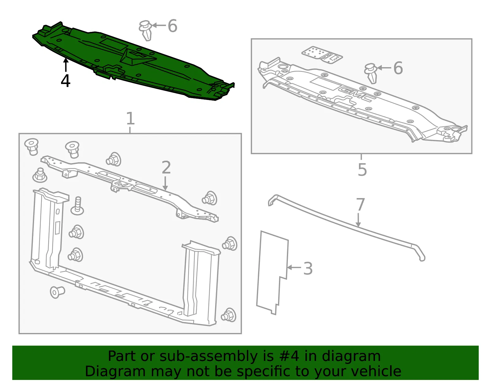 Engine Compartment Front Sight Shield - GM (23256452) - view 3