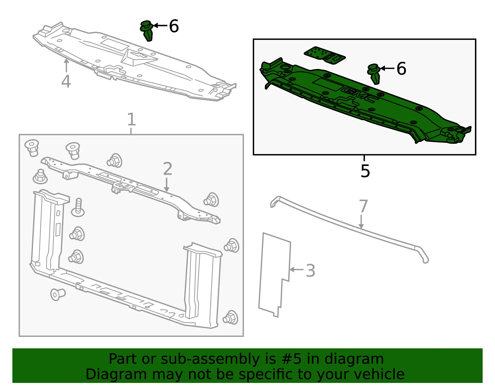 Engine Compartment Front Sight Shield - GM (23256453) - view 3