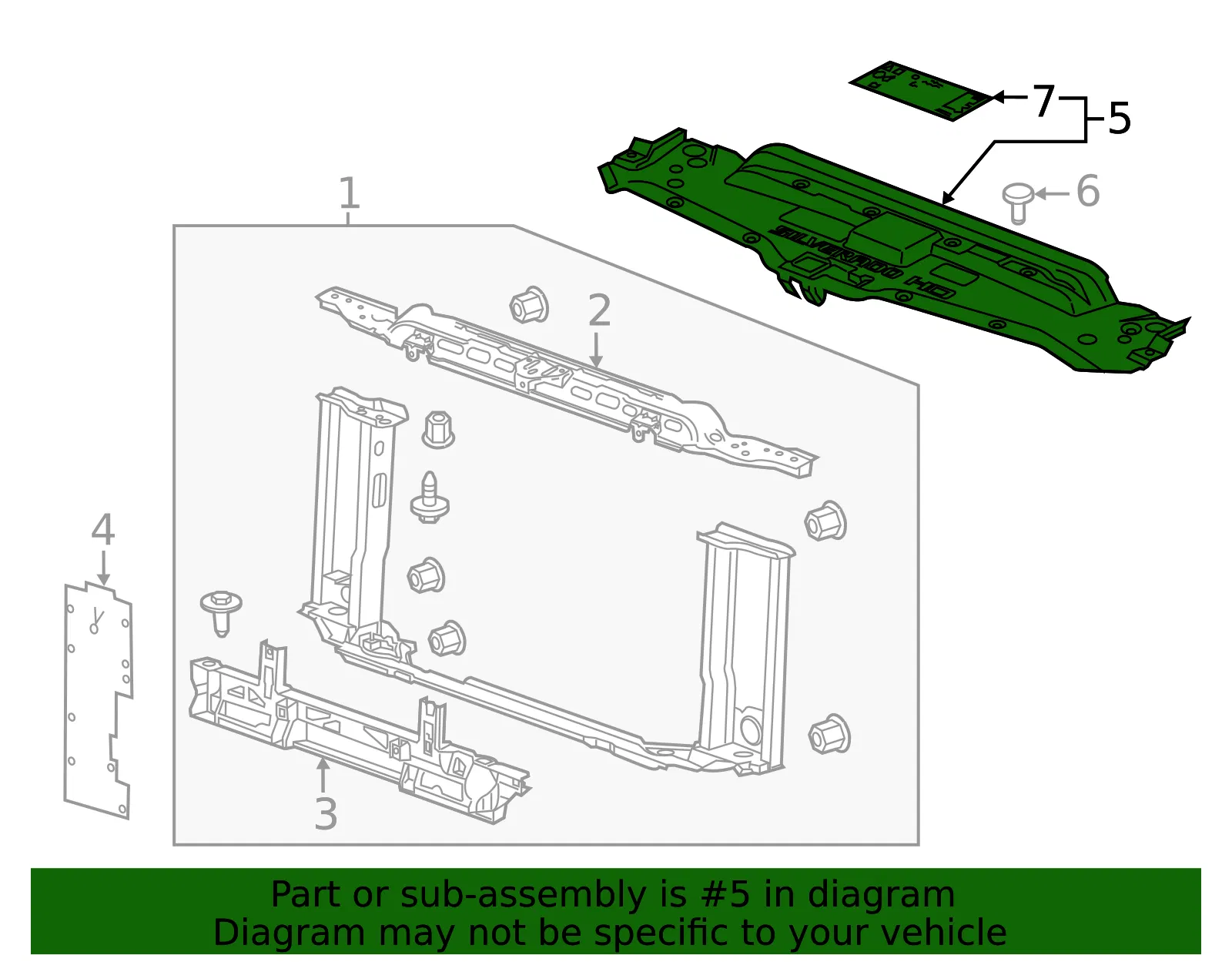 Engine Compartment Front Sight Shield - GM (23256455) - view 4
