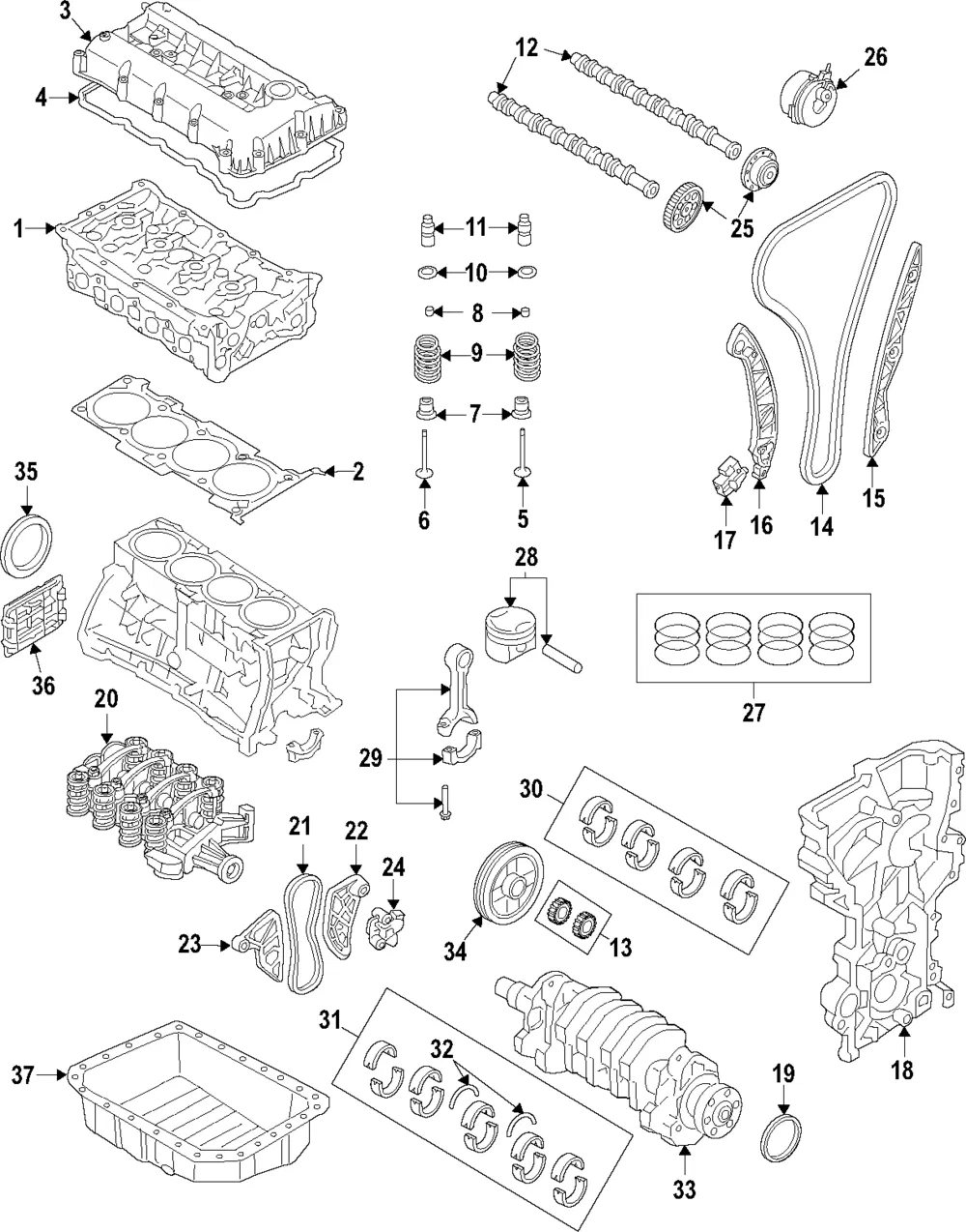 Engine Piston - Kia (23410-2C520)