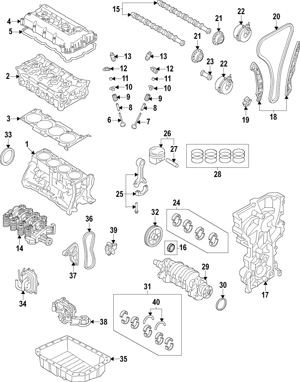 Engine Camshaft - Kia (24100-2S001)