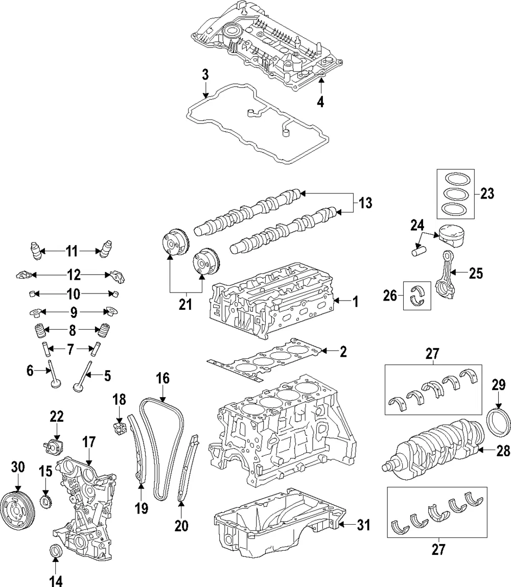 Engine Camshaft - Kia (24200-2E200)
