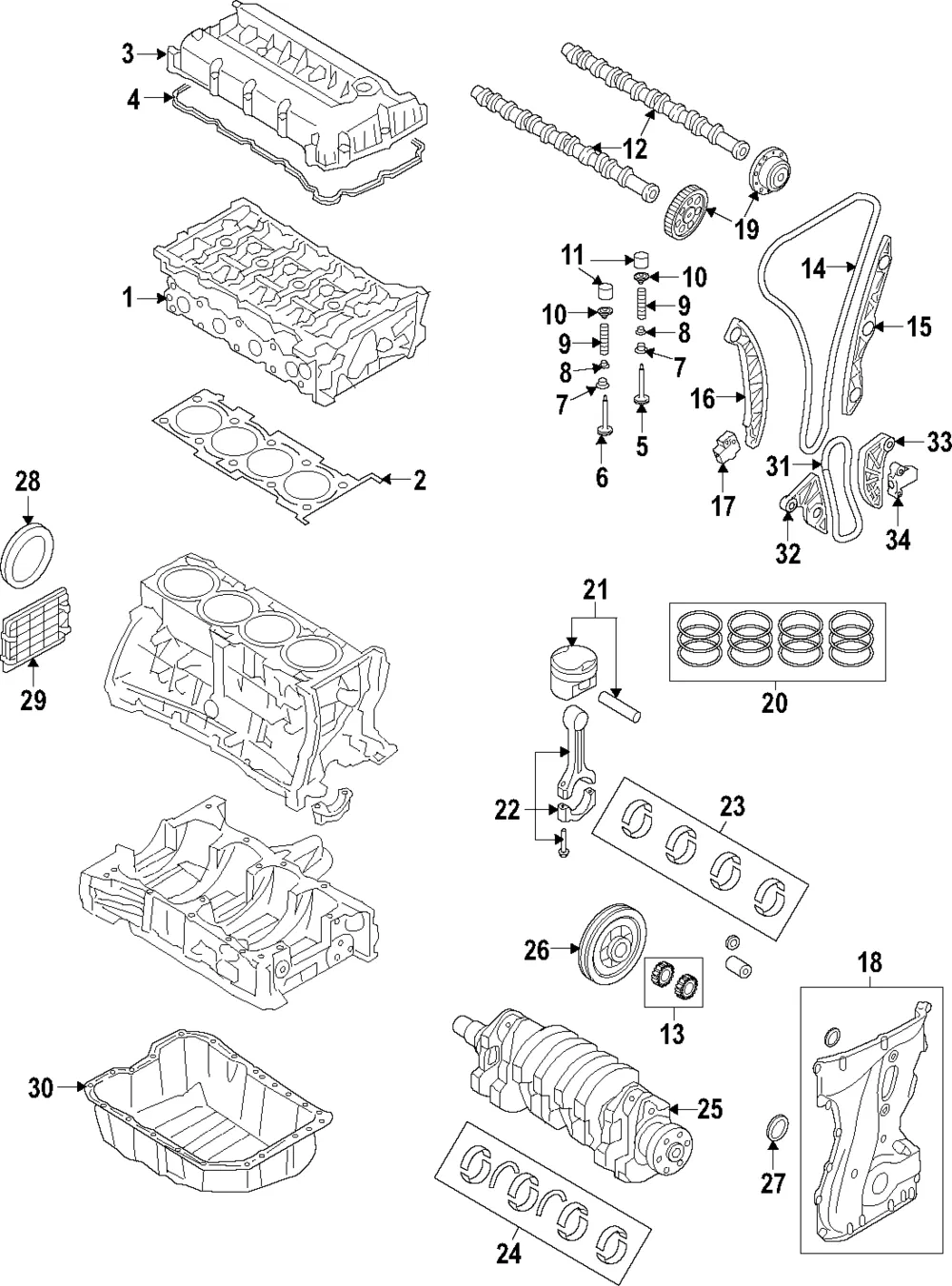 Exhaust Camshaft - Kia (24200-2GTA0)