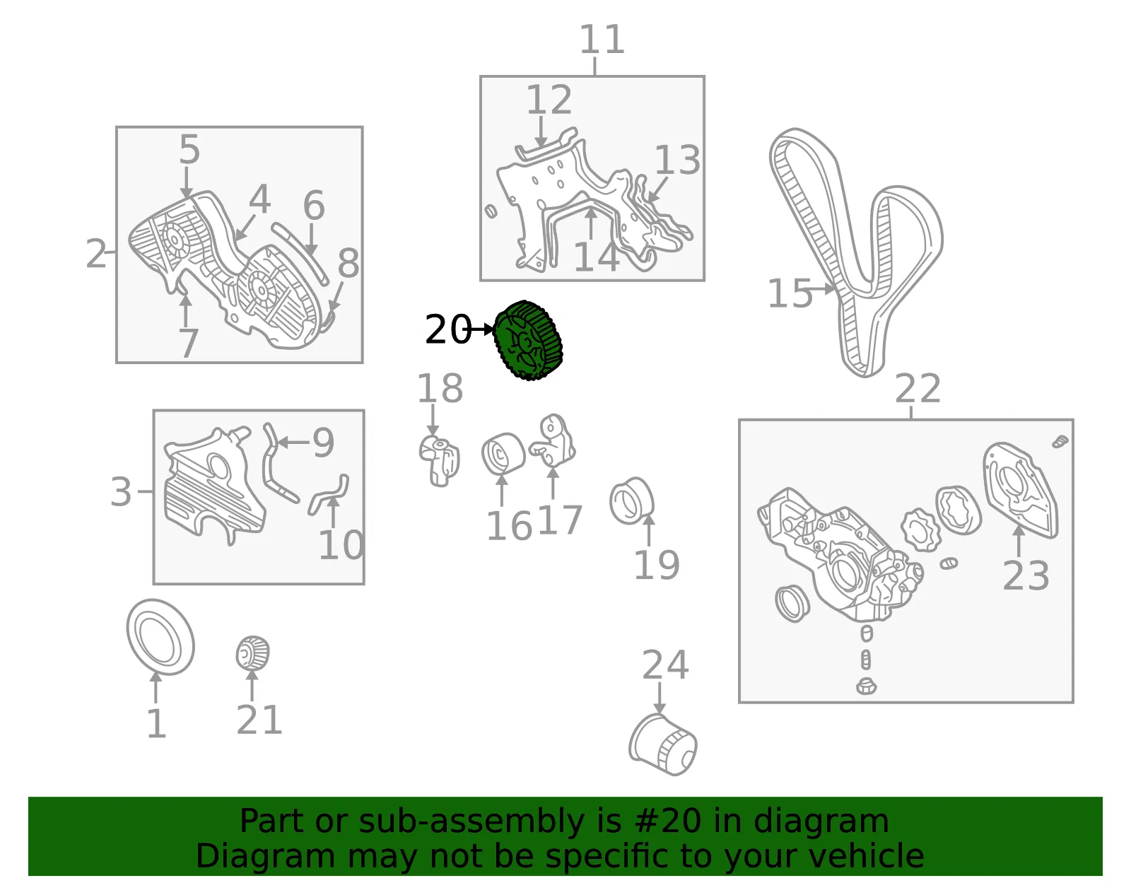 Timing Gear - Kia (24322-3E101) - view 2
