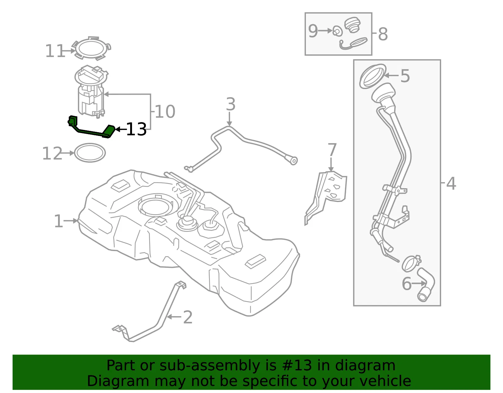 Fuel Tank Sending Unit - Nissan (25060-1KM0A) - view 2