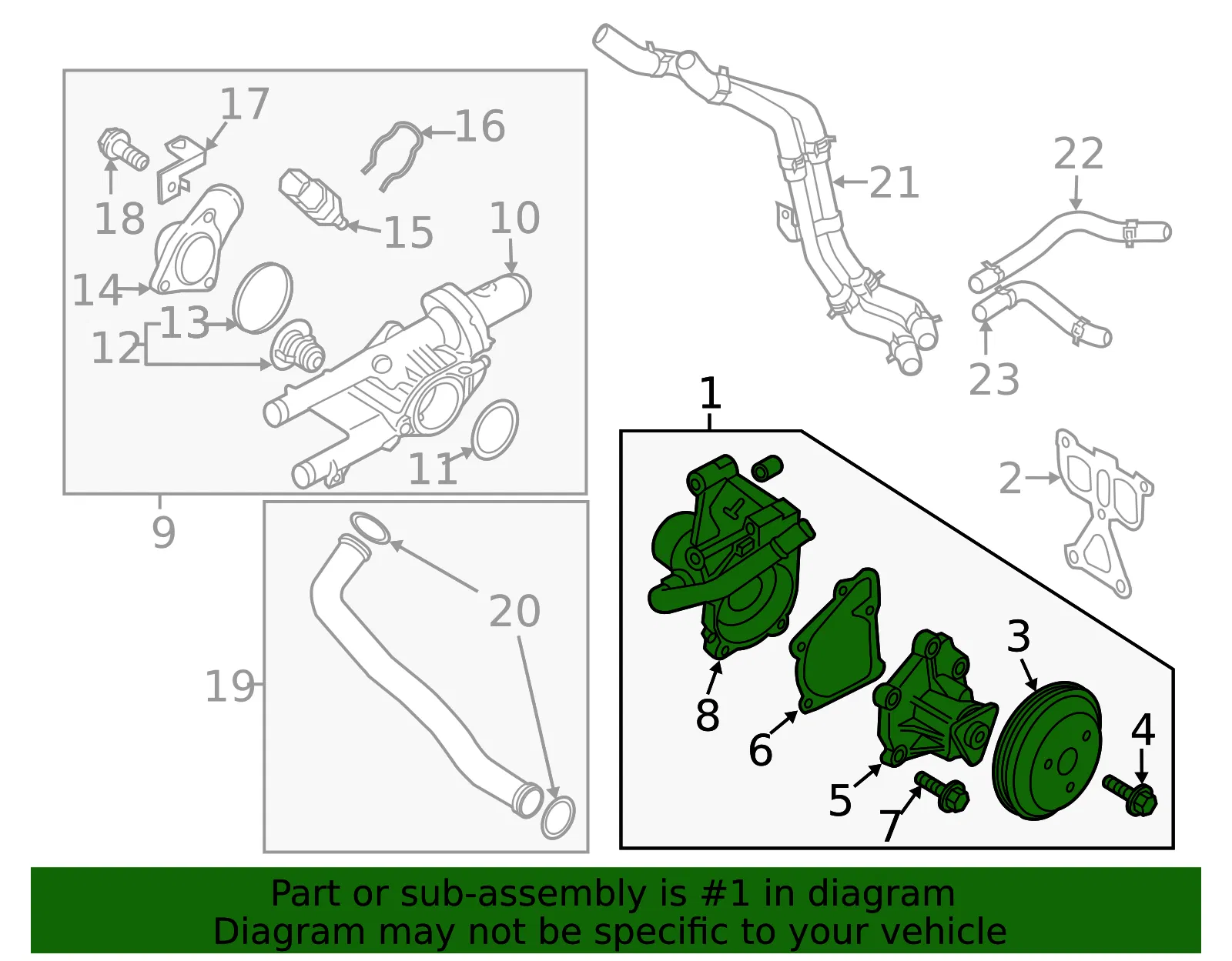 Water Pump - Kia (25100-2GTC0) - view 2