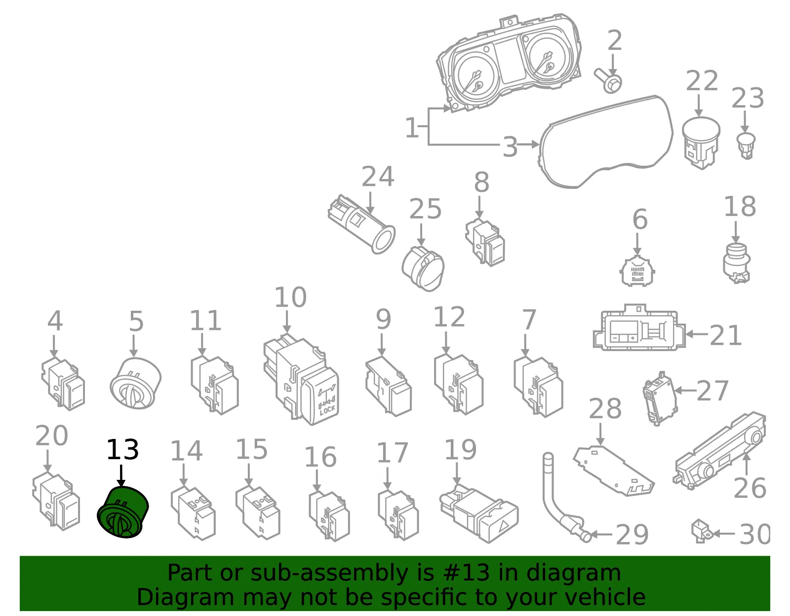 Transfer Case Switch - Nissan (25535-EZ00A) - view 2