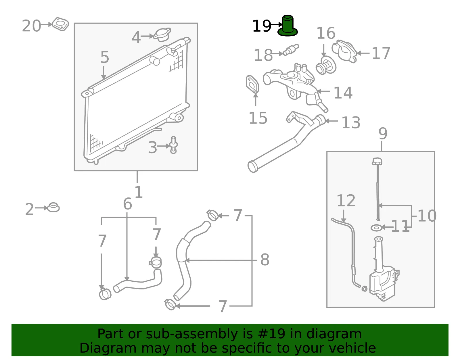 Engine Coolant Outlet Flange - Kia (25611-39000) - view 2
