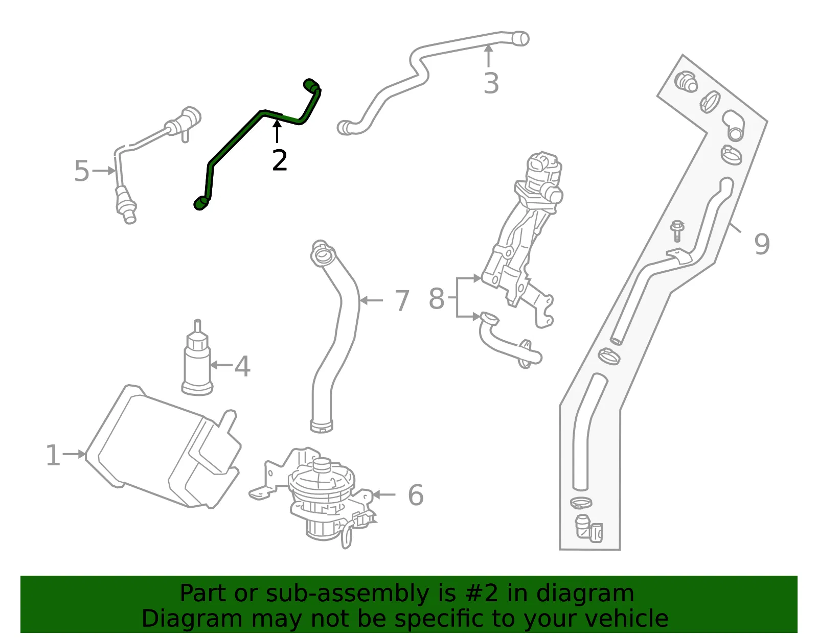 Vapor Canister Purge Pipe - GM (25792594) - view 3