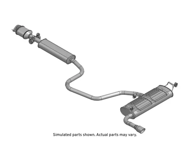 Muffler Assembly with 3-Way Catalytic Converter, Pipe, Insulators, and Gasket - GM (25923023)