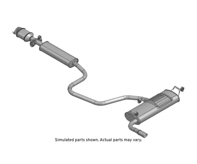 Muffler Assembly with 3-Way Catalytic Converter, Pipe, Insulators, and Gasket - GM (25923028)