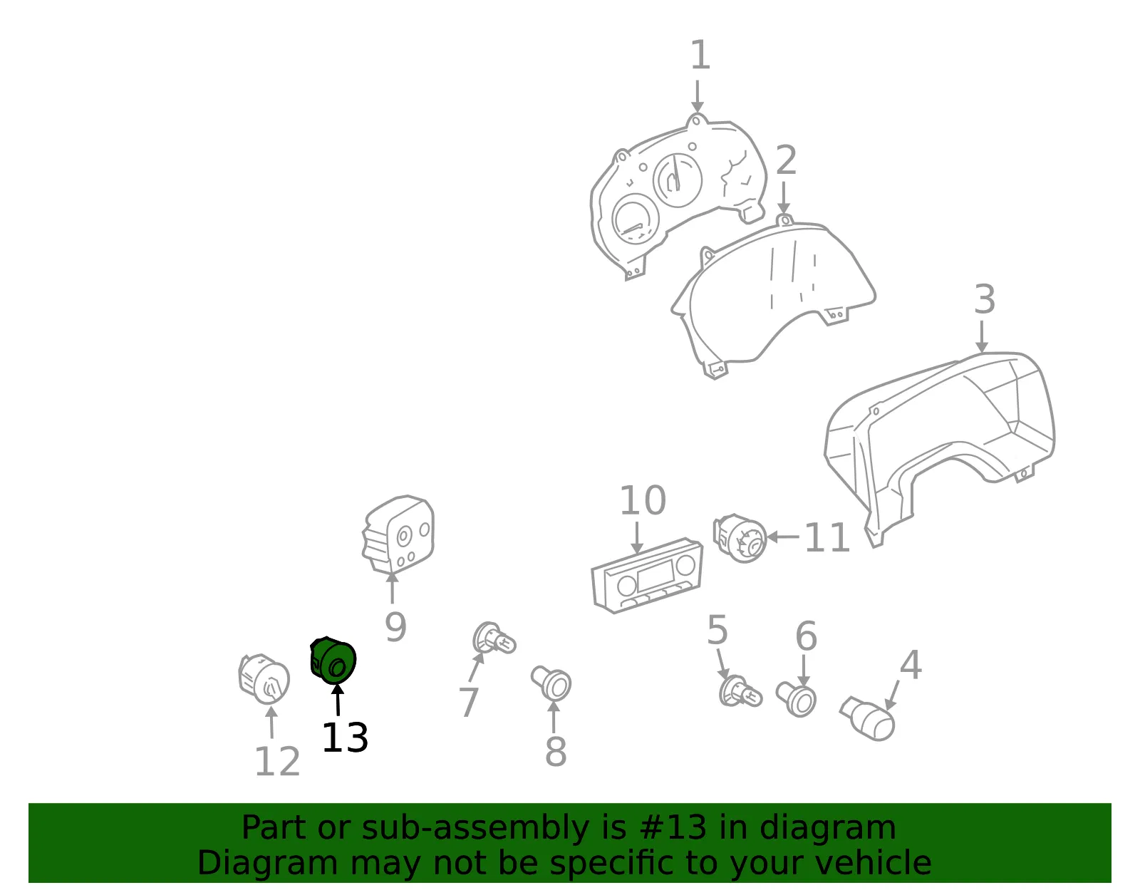 Transfer Case Selector Switch - GM (25965895) - view 4