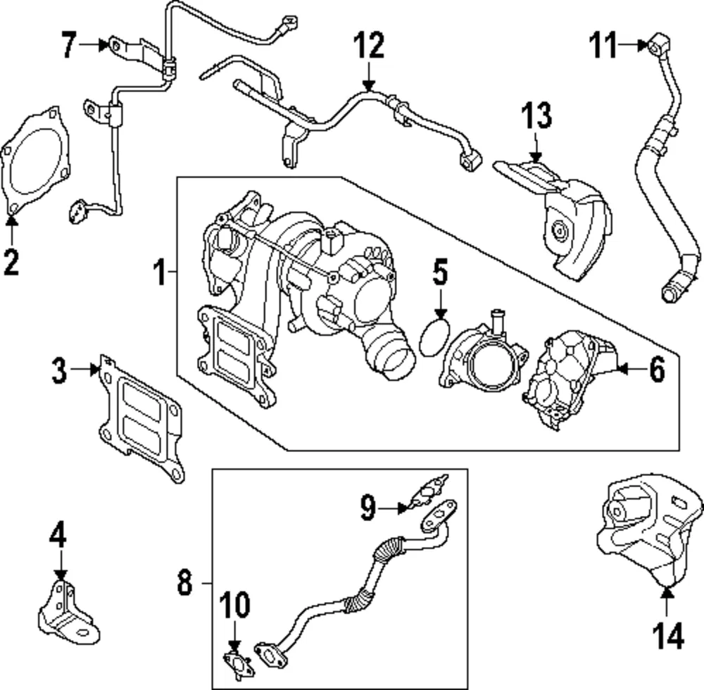 Engine Coolant Hose - Kia (28235-2M900)