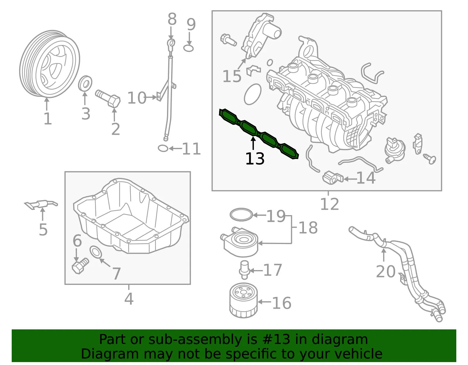 Manifold Gasket - Kia (28313-2G800) - view 2