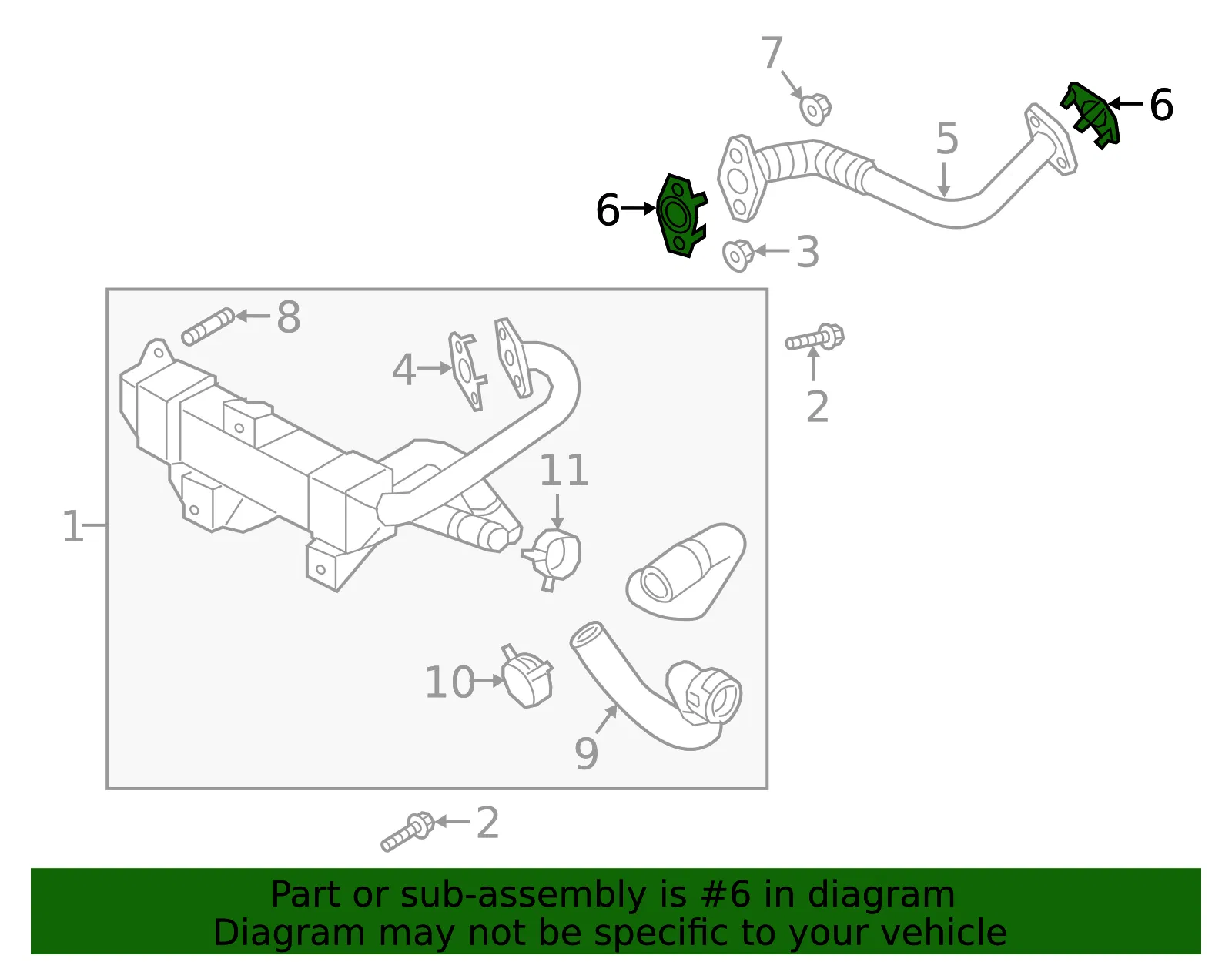 Egr Pipe Gasket - Kia (28491-03HA0) - view 2