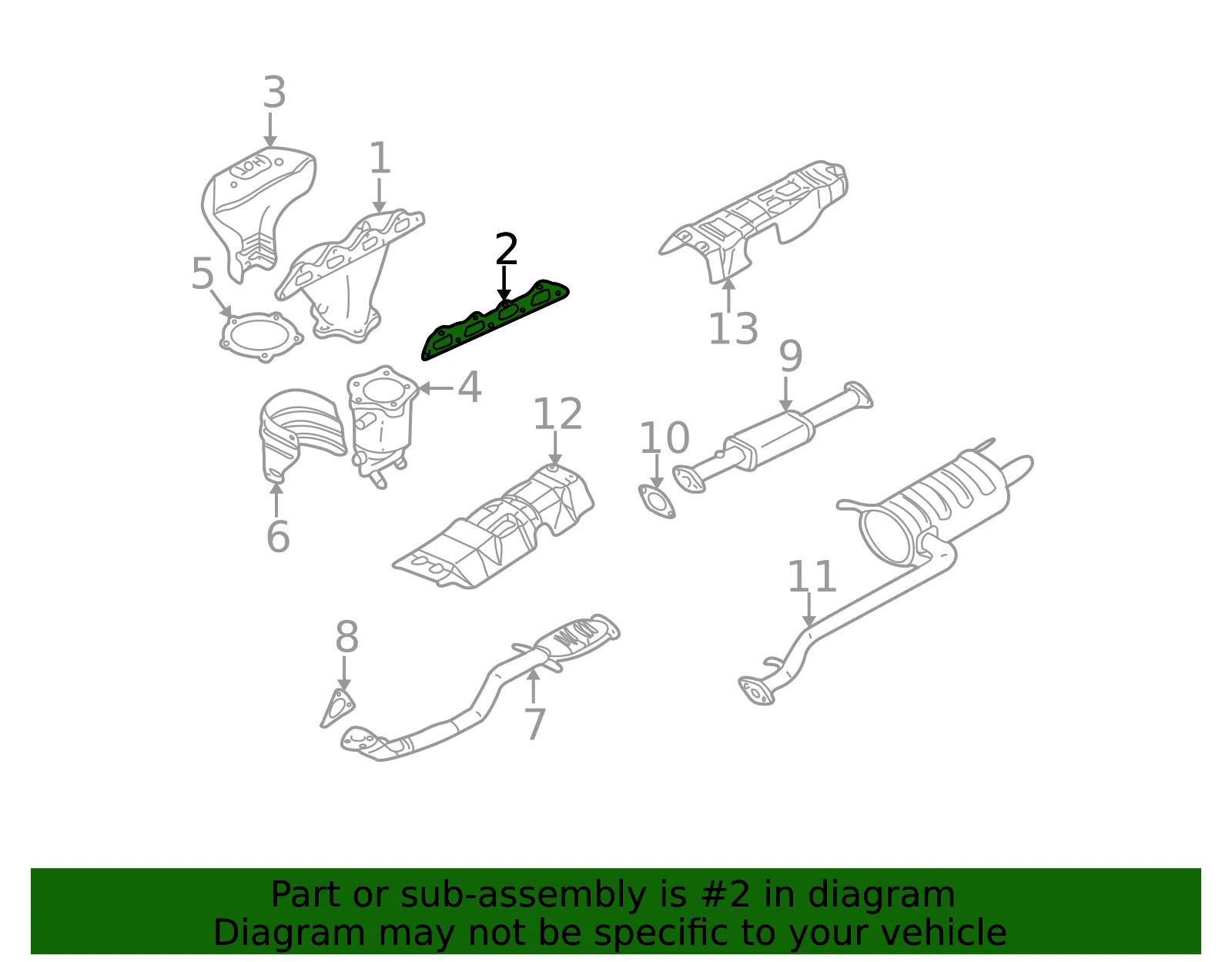 Manifold Gasket - Kia (28521-33020) - view 2