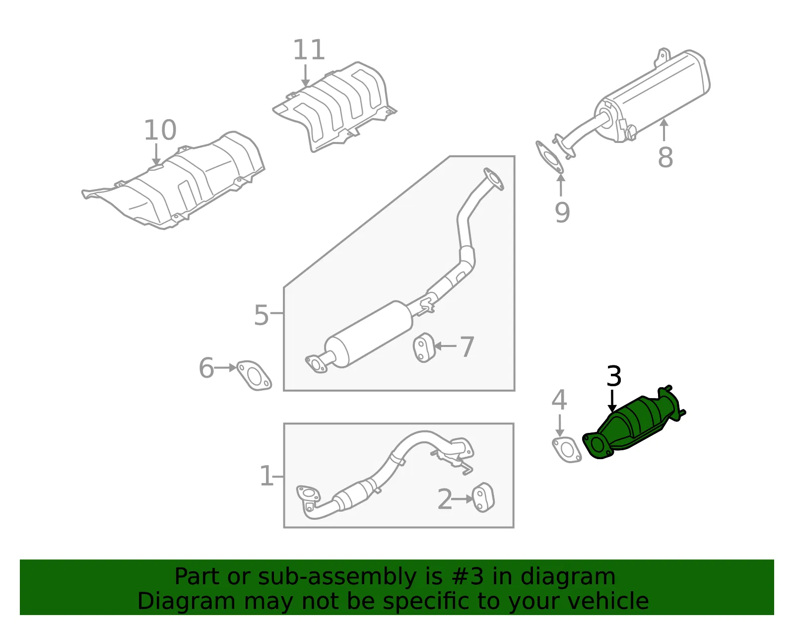 Catalytic Converter - Kia (28950-23210) - view 2