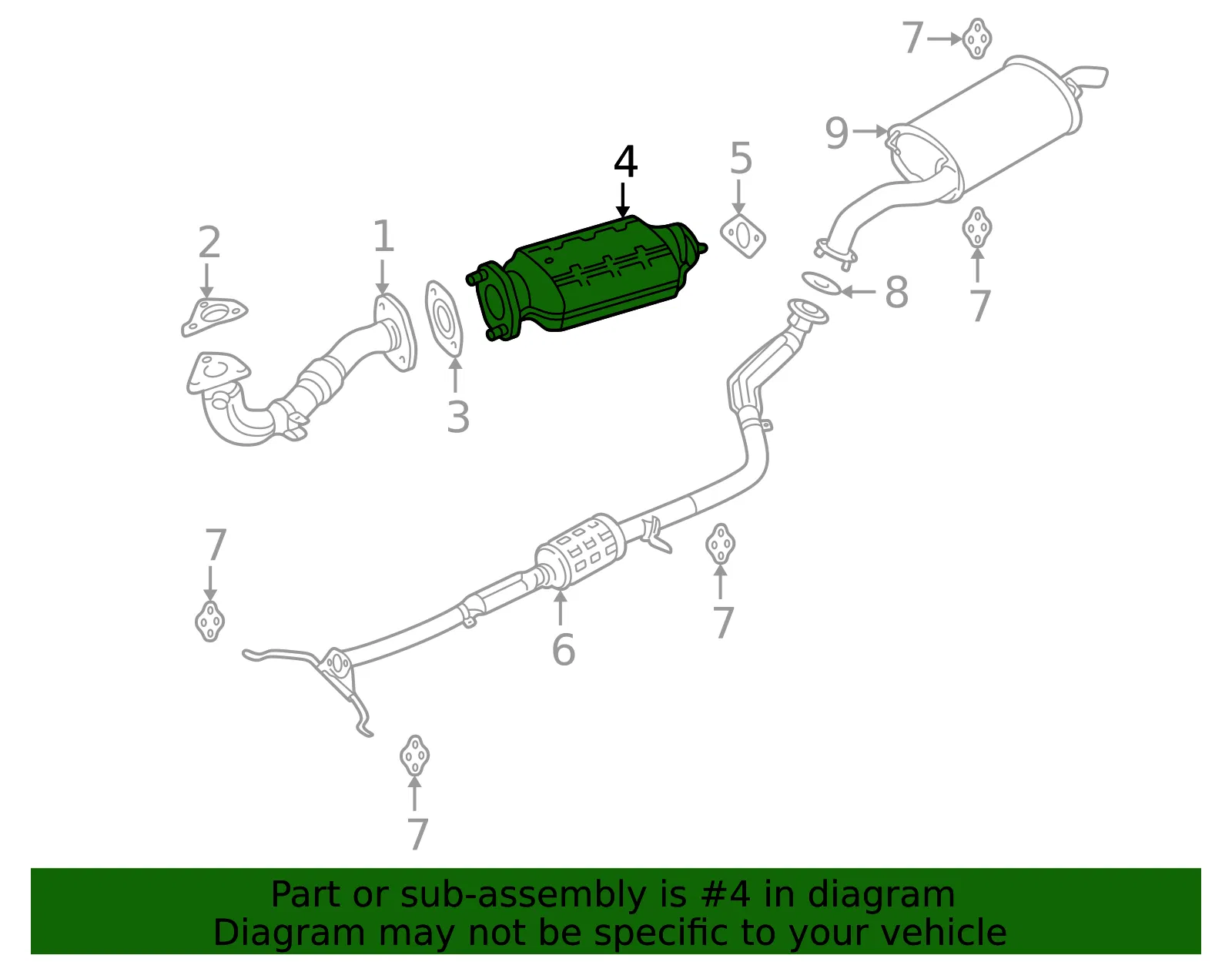Catalytic Converter - Kia (28950-2X020) - view 2