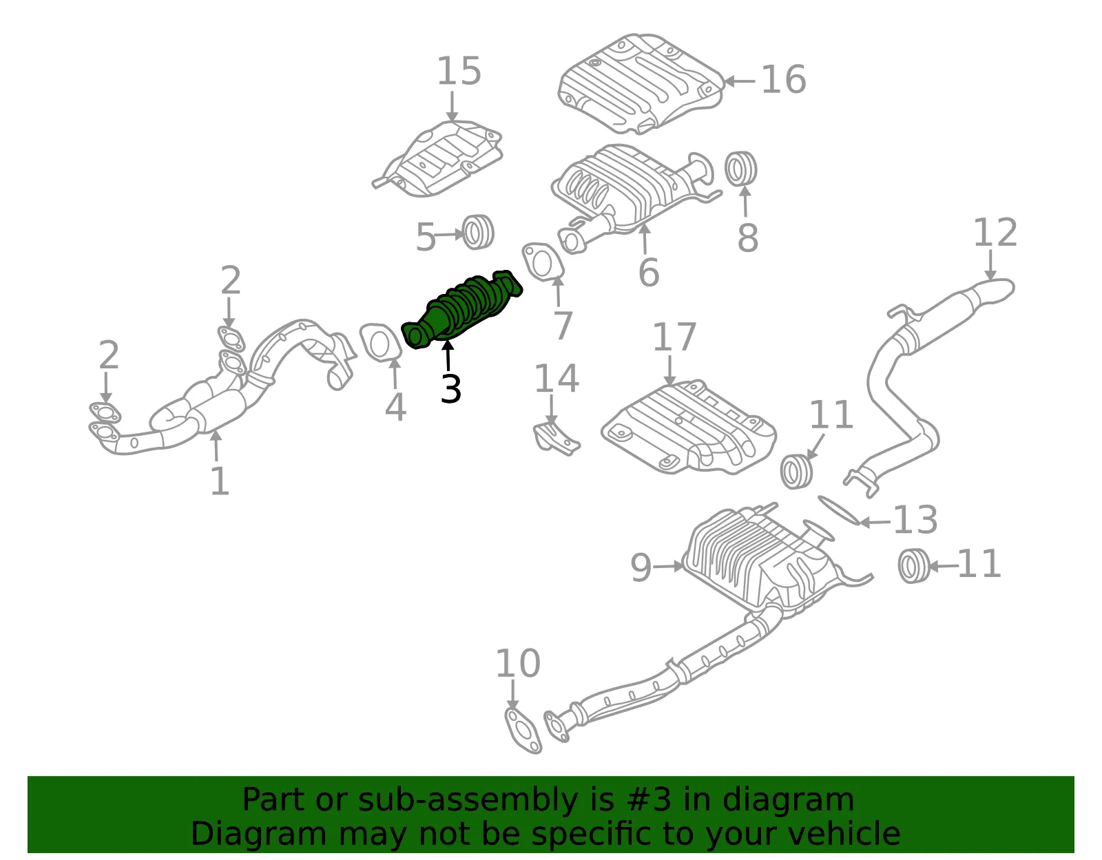 Catalytic Converter - Kia (28950-3CZC0) - view 2
