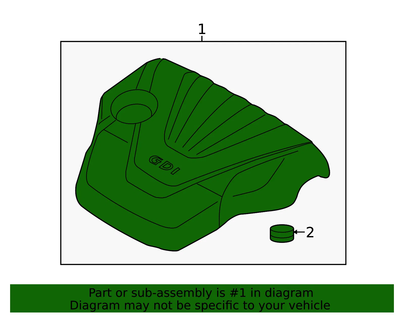 Engine Cover - Kia (29240-2B120) - view 2