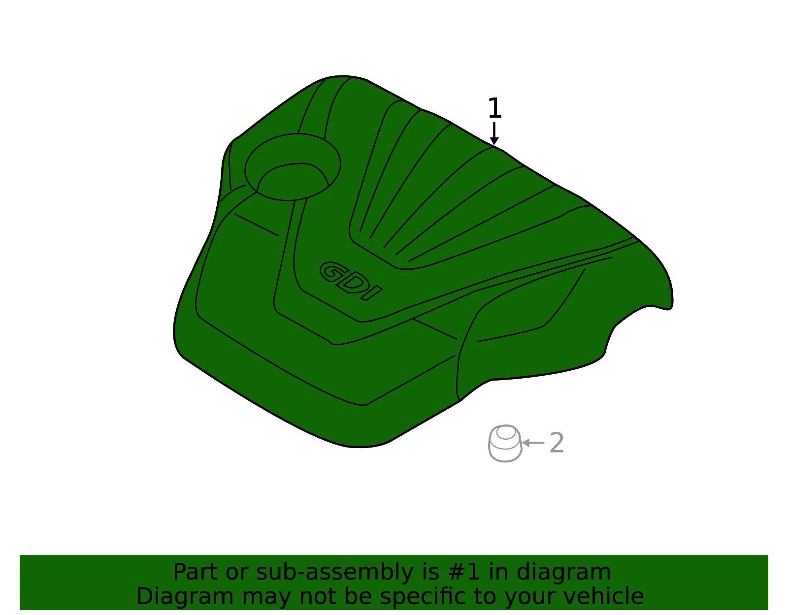 Engine Cover - Kia (29240-2B710) - view 2