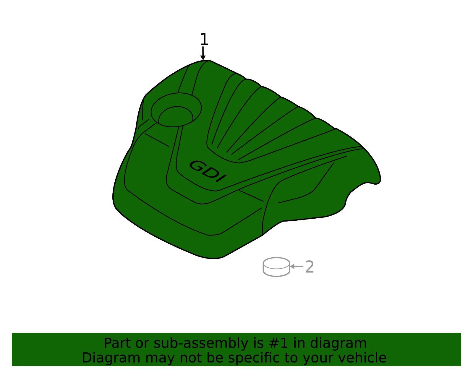 Engine Cover - Kia (29240-2B900) - view 2