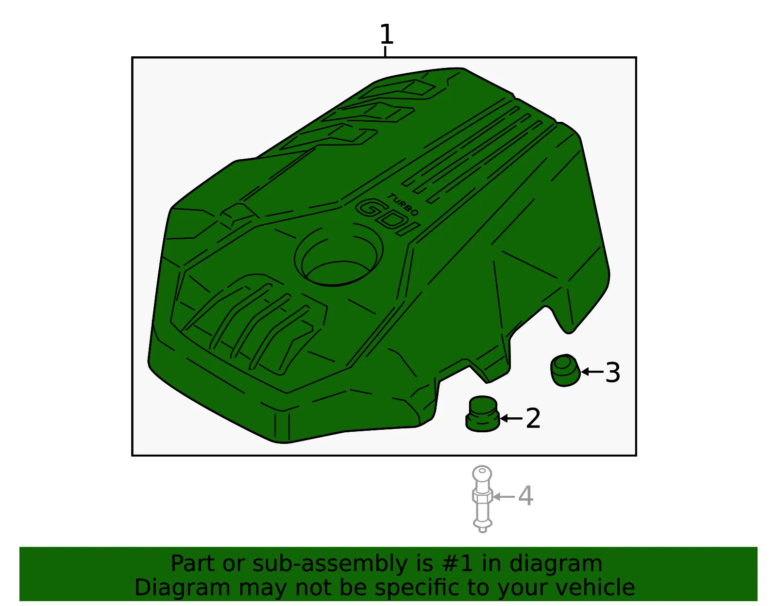Engine Cover - Kia (29240-2CTA1) - view 2