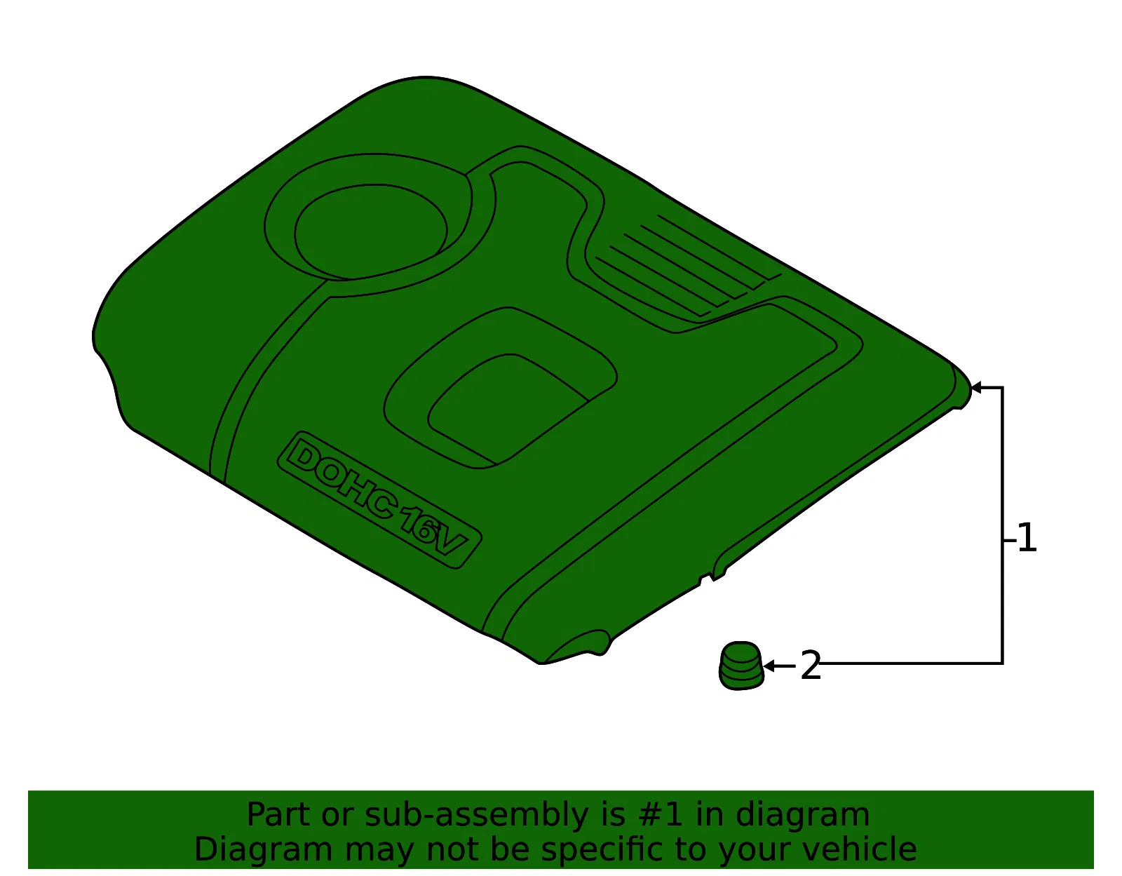Engine Cover - Kia (29240-2E062) - view 2