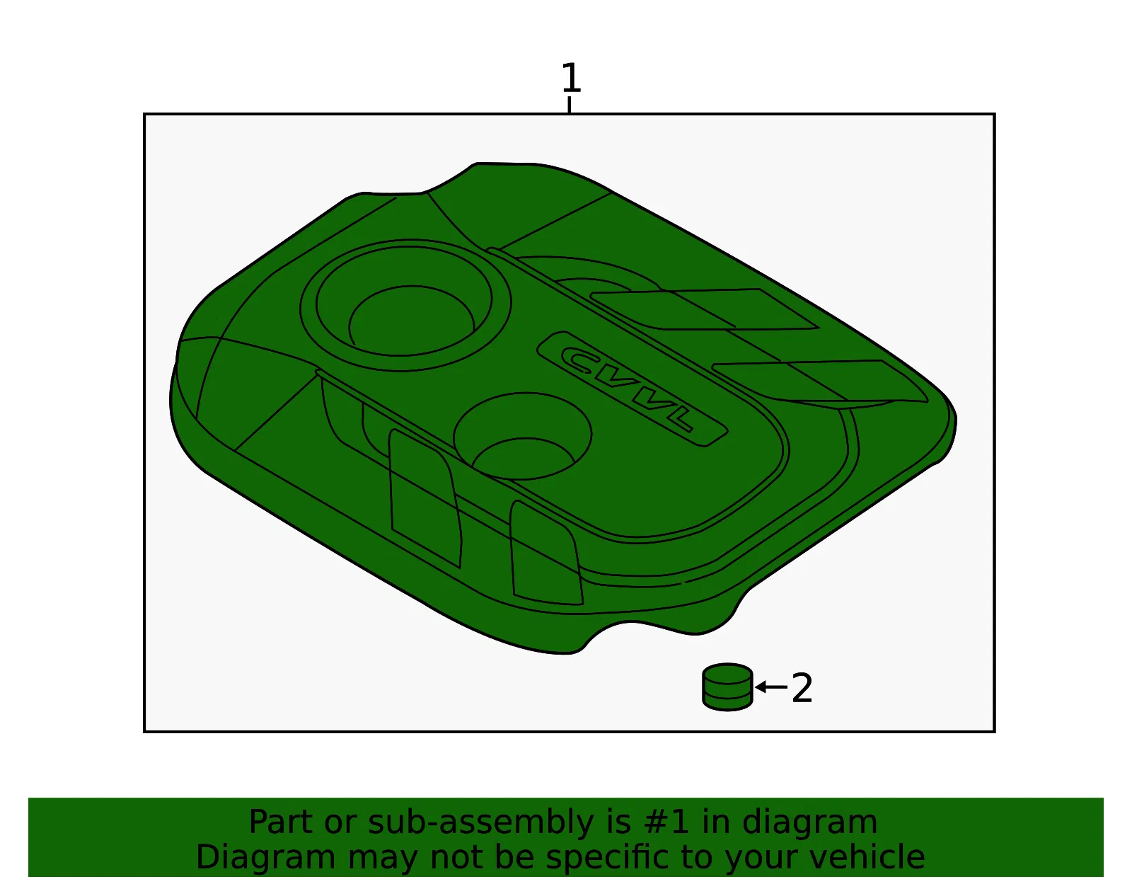 Engine Cover - Kia (29240-2E250) - view 2