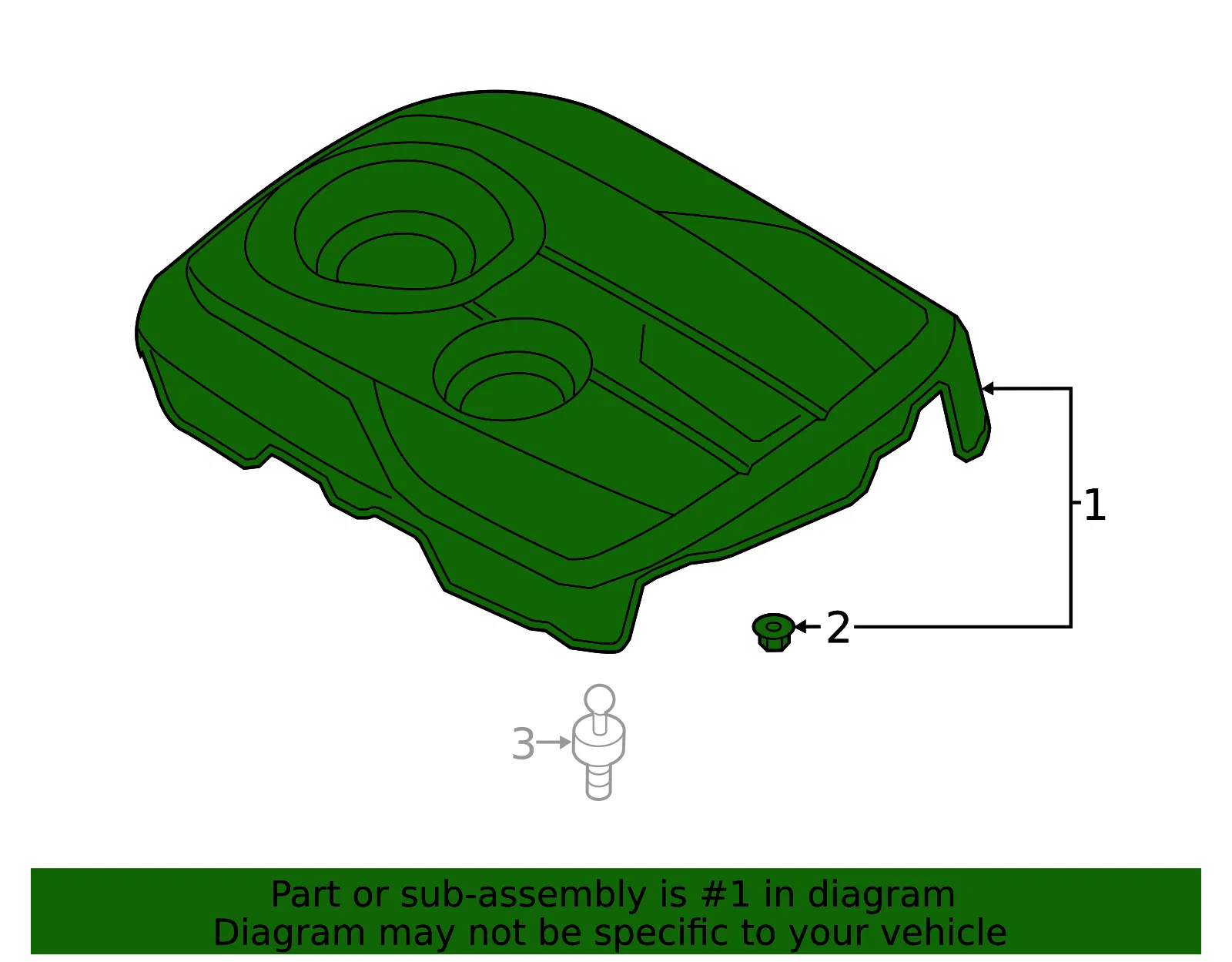Engine Cover - Kia (29240-2E910) - view 2