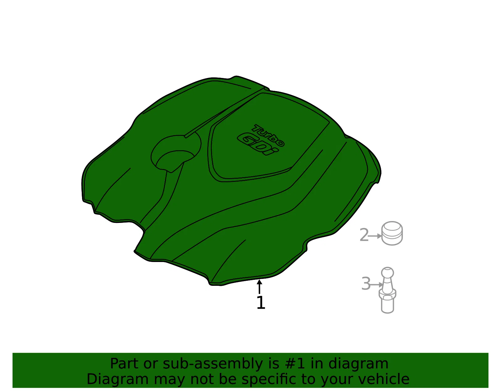 Engine Cover - Kia (29240-2G910) - view 2