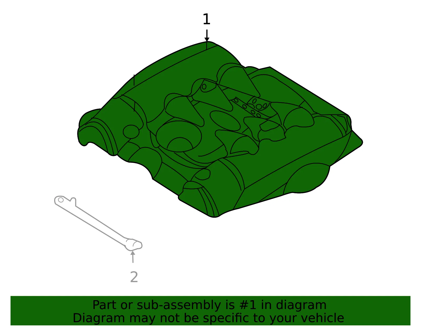 Engine Cover - Kia (29240-3C401) - view 2