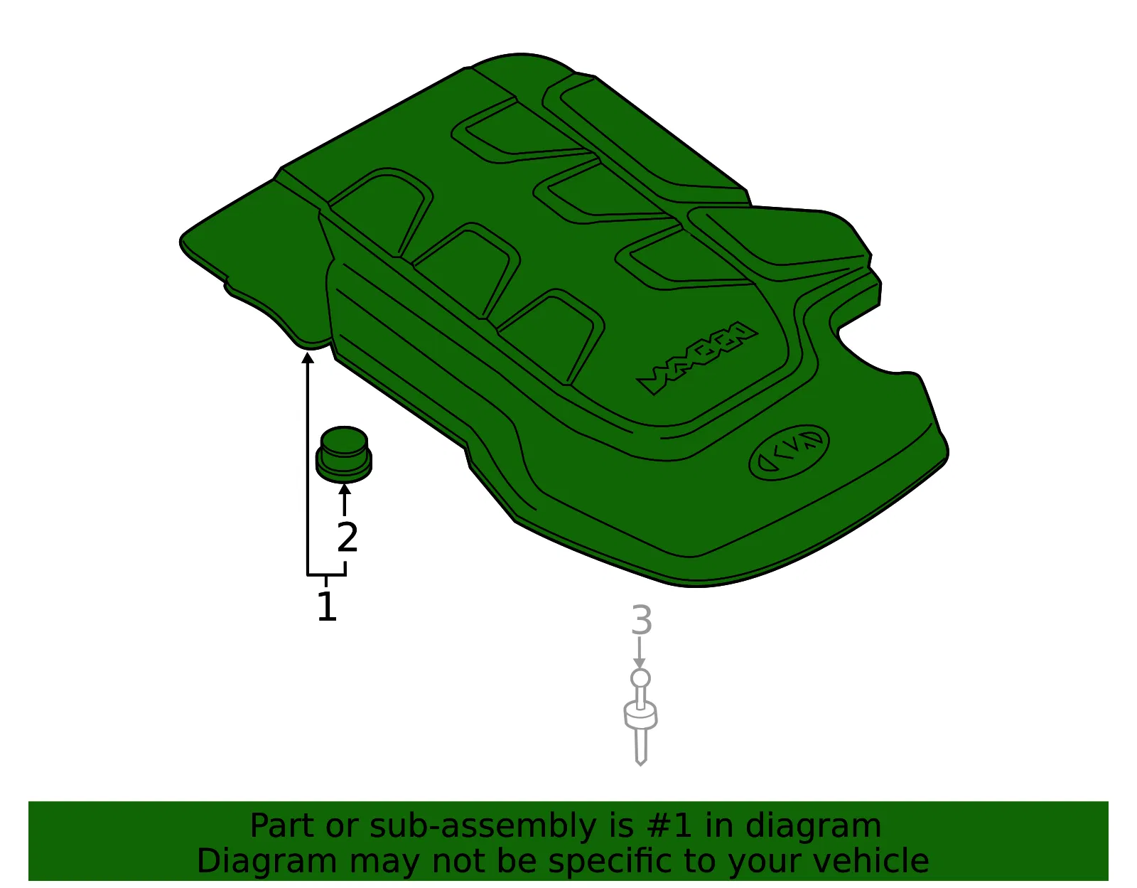Engine Cover - Kia (29240-3CDE0) - view 2