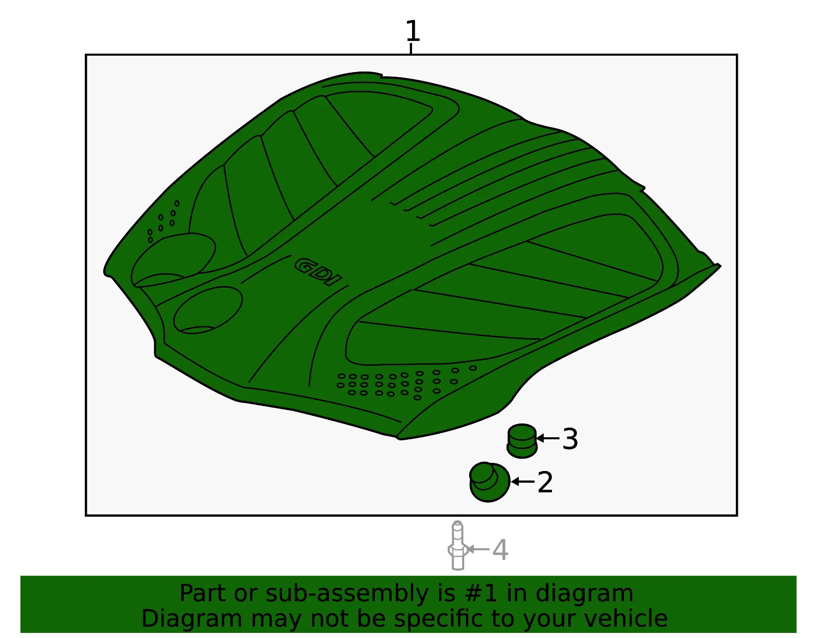 Engine Cover - Kia (29240-3CFB0) - view 2