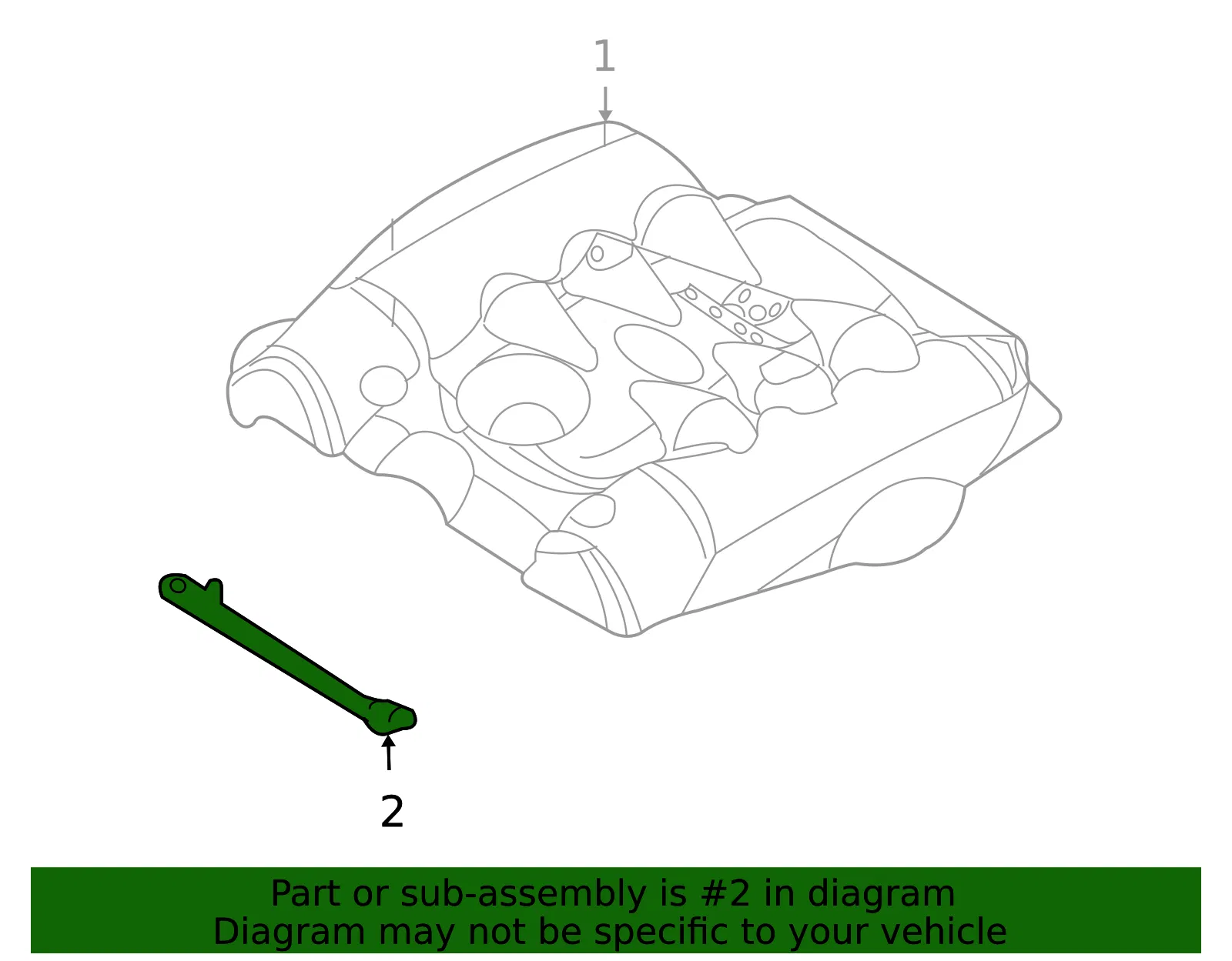 Engine Cover Bracket - Driver's Side (LH) - Kia (29243-3C000) - view 2