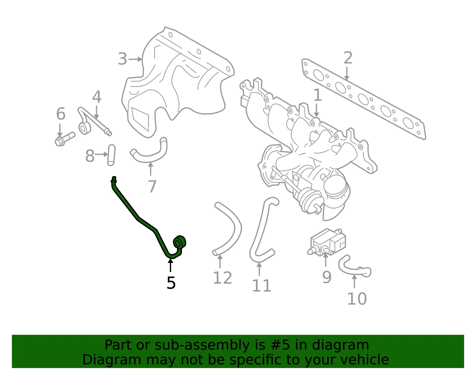 Engine Coolant Pipe - Volvo (30650392) - view 3