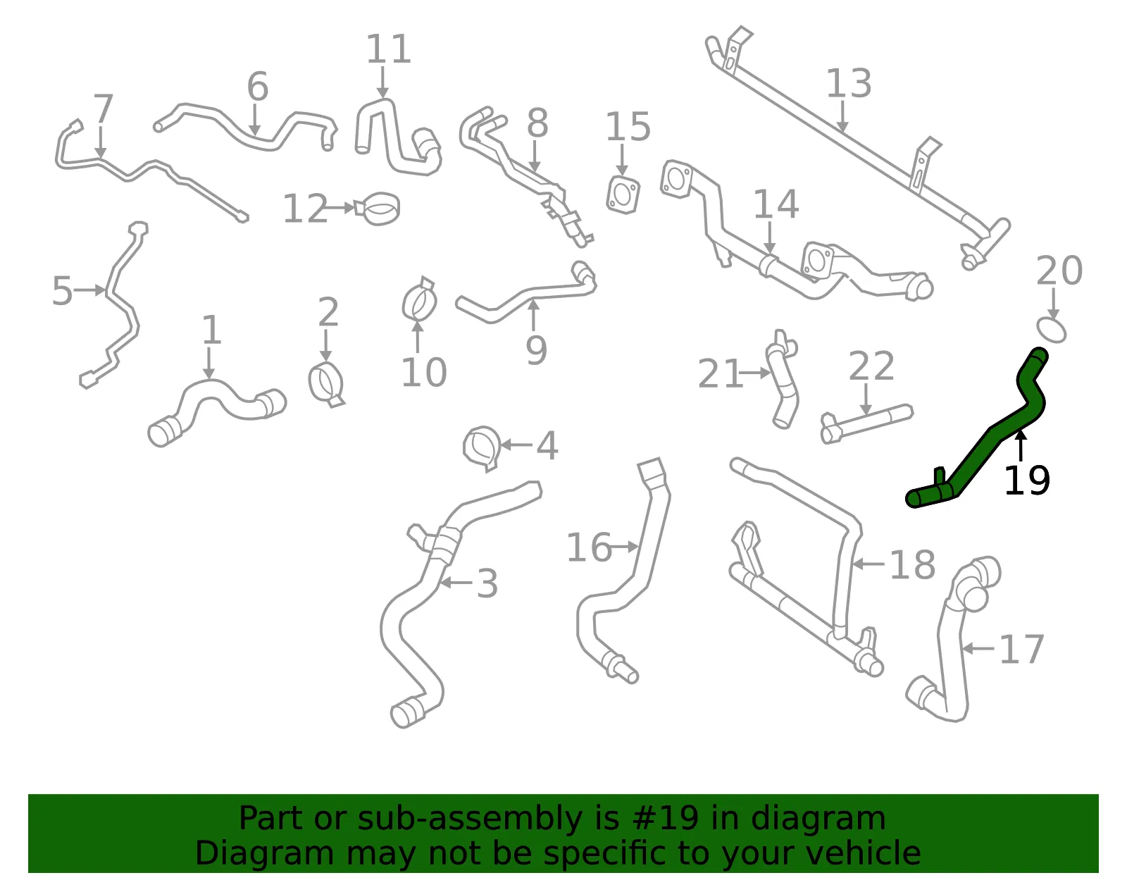 Engine Coolant Pipe - Volvo (30650738) - view 3