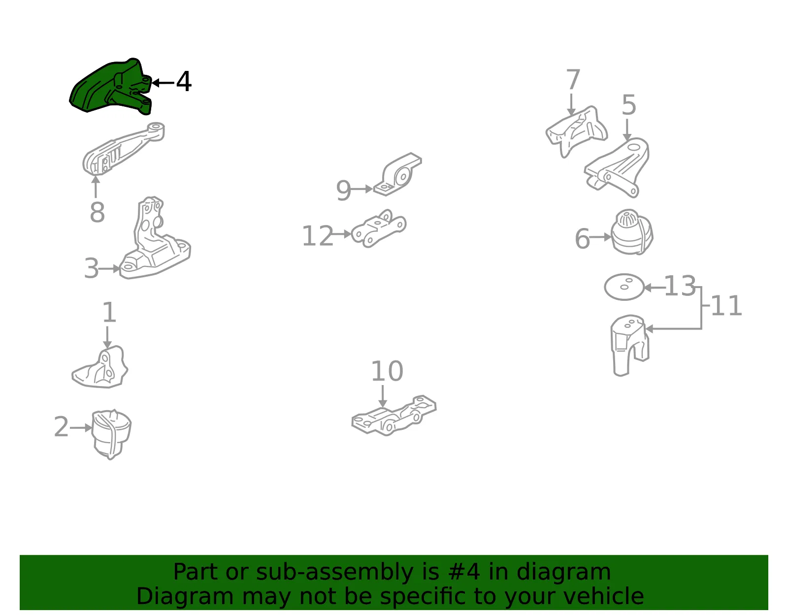 Engine Mount Bracket - Volvo (30680710) - view 3