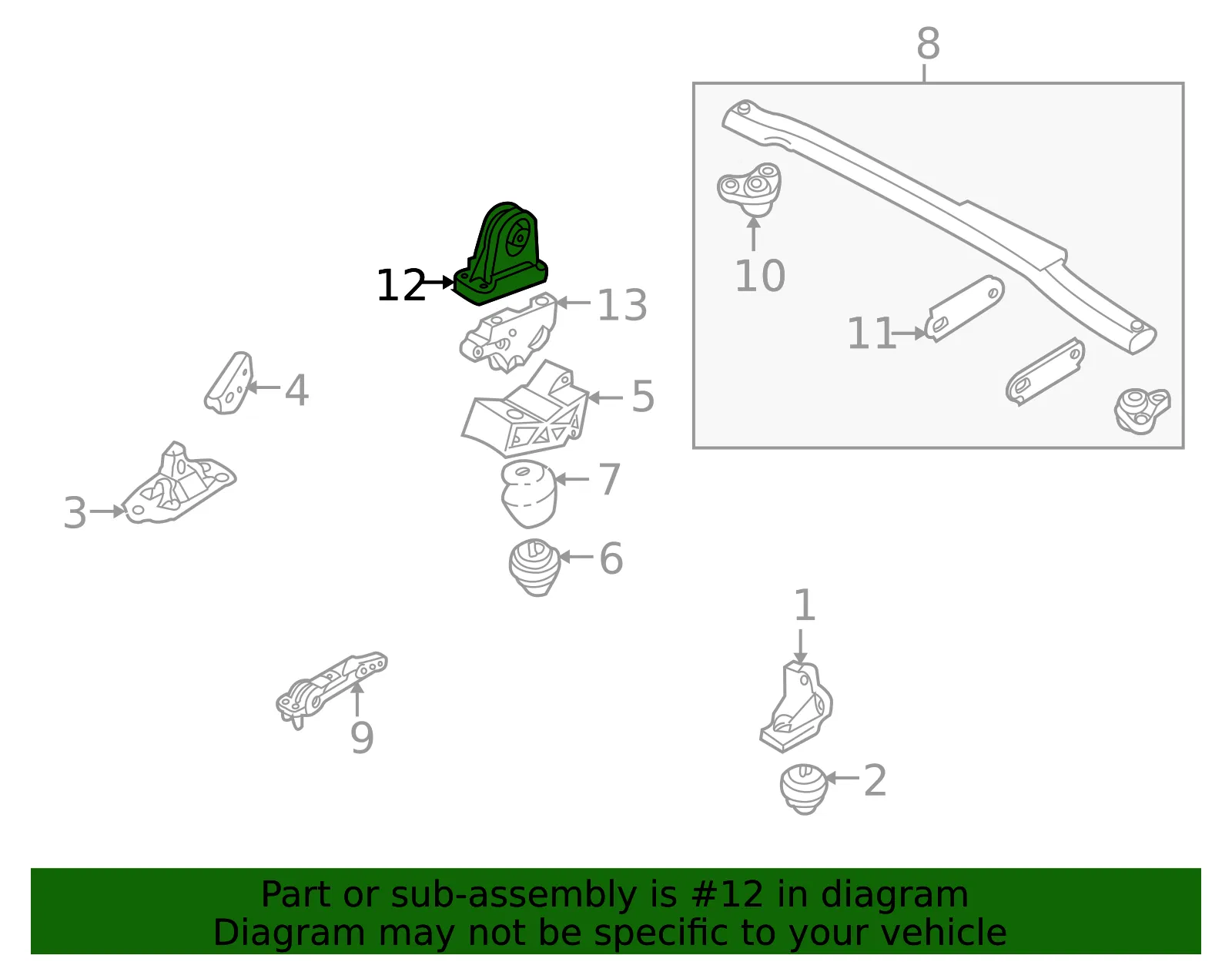 Engine Mount - Volvo (30680770) - view 3
