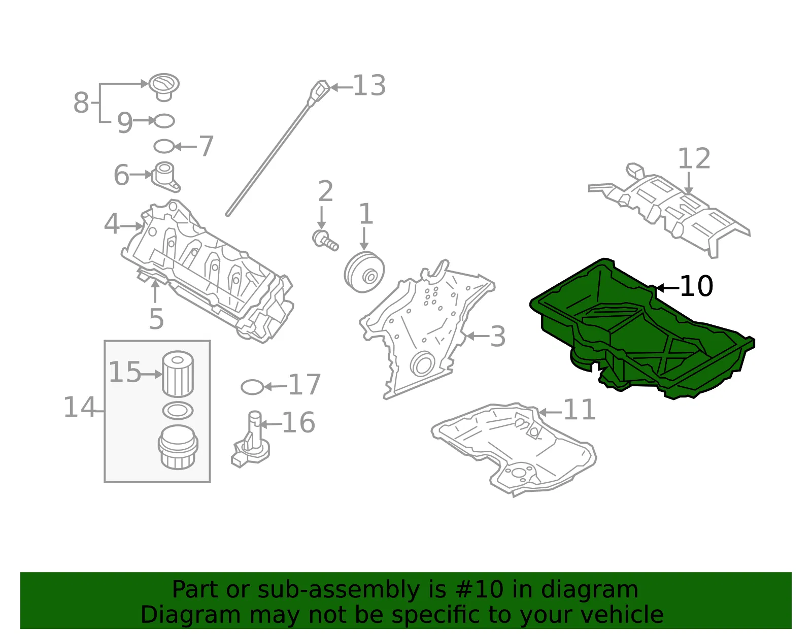 Oil Pan - Volvo (30720241) - view 2