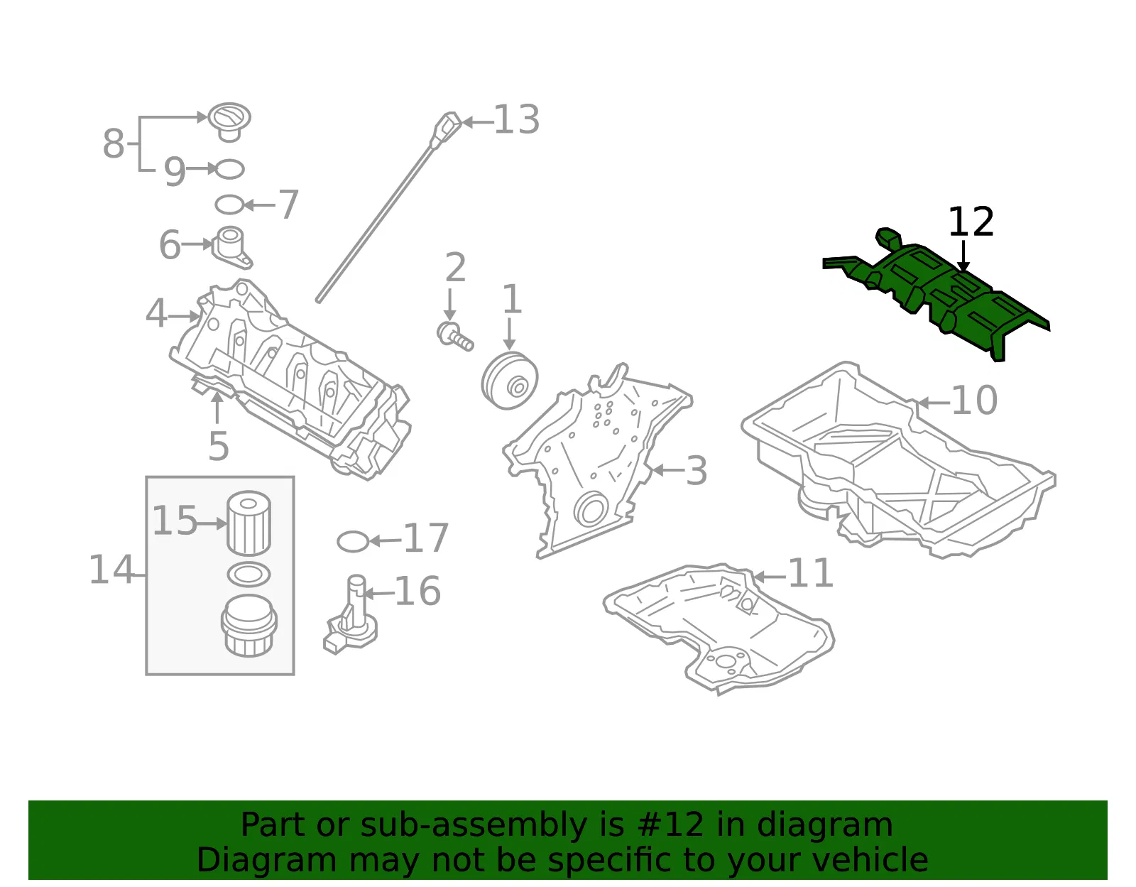 Oil Pan Baffle - Volvo (30720243) - view 2