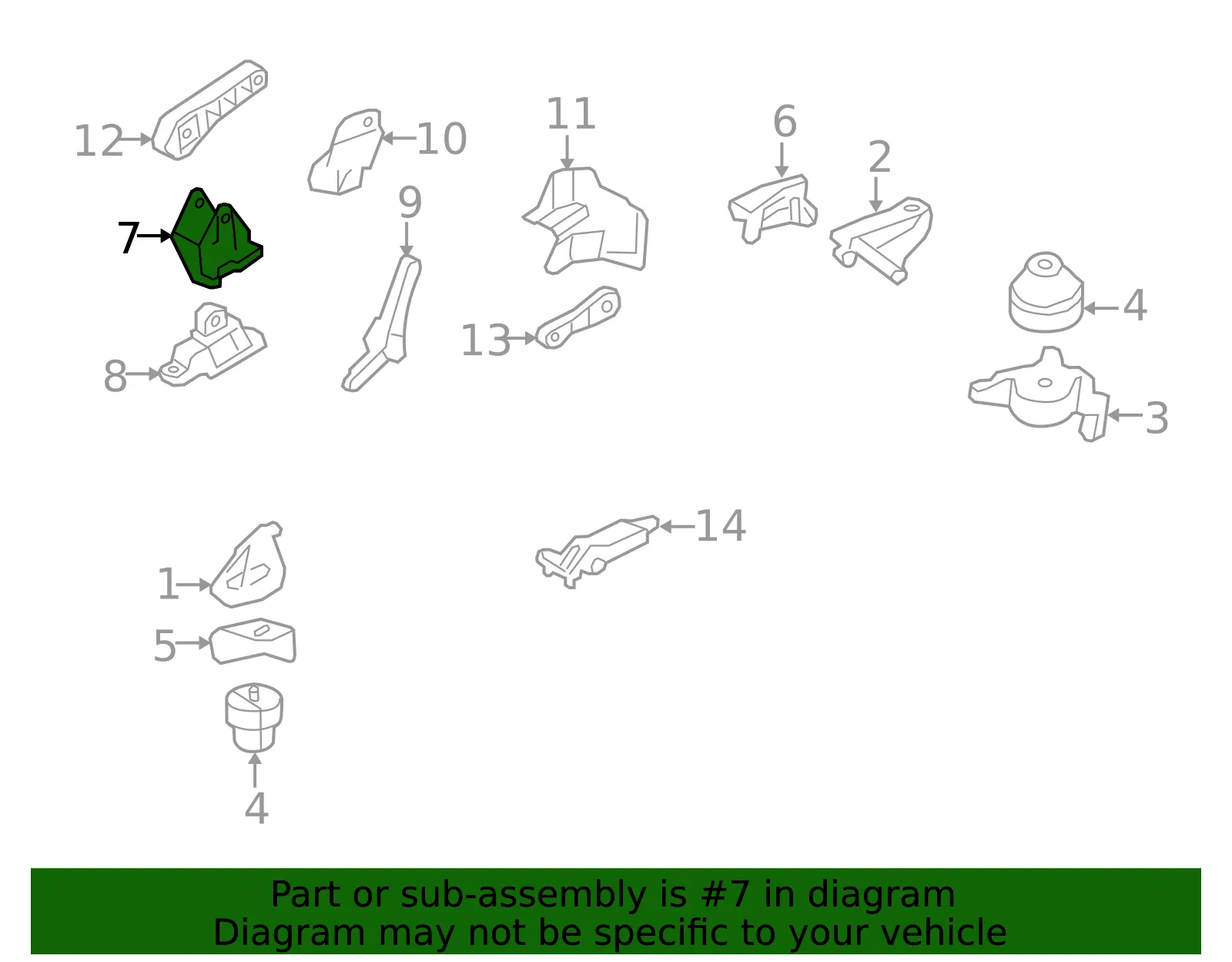 Engine Mount - Volvo (30723110) - view 2