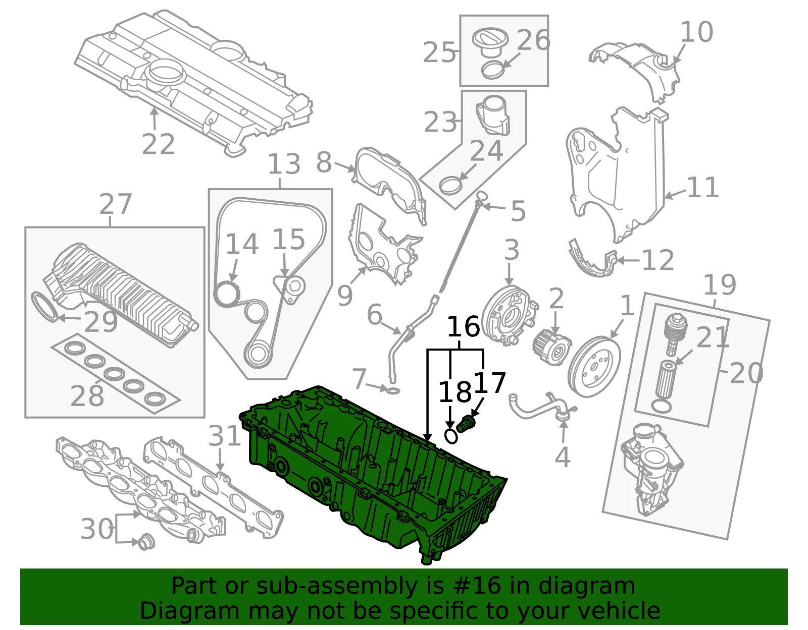 Oil Pan - Volvo (30777739) - view 3
